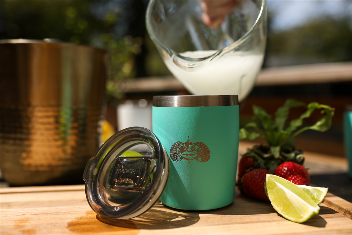 Toadfish Toadfish Non-tipping 10oz Insulated Stainless Steel Rocks Tumbler With Easy Slide Lid