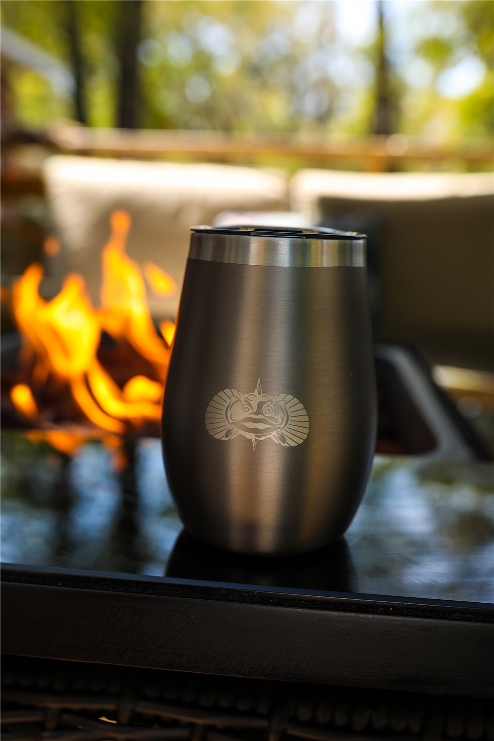 Toadfish Toadfish Non-tipping 10oz Insulated Stainless Steel Wine Tumbler With Easy Slide Lid